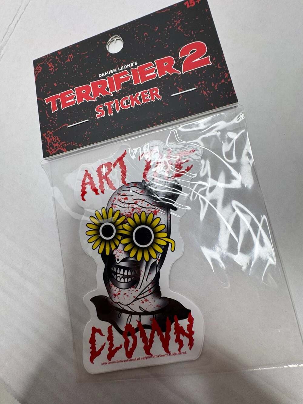 Terrifier 2 Art The Clown Flower Sunglasses Sticker